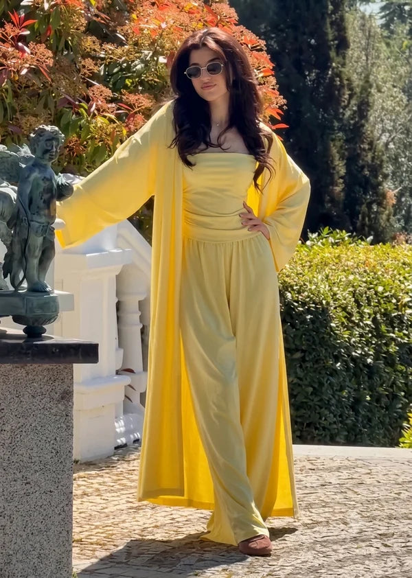 CH - 6088 Summer Flow 3-Piece Co-ord Set -Cleverclother