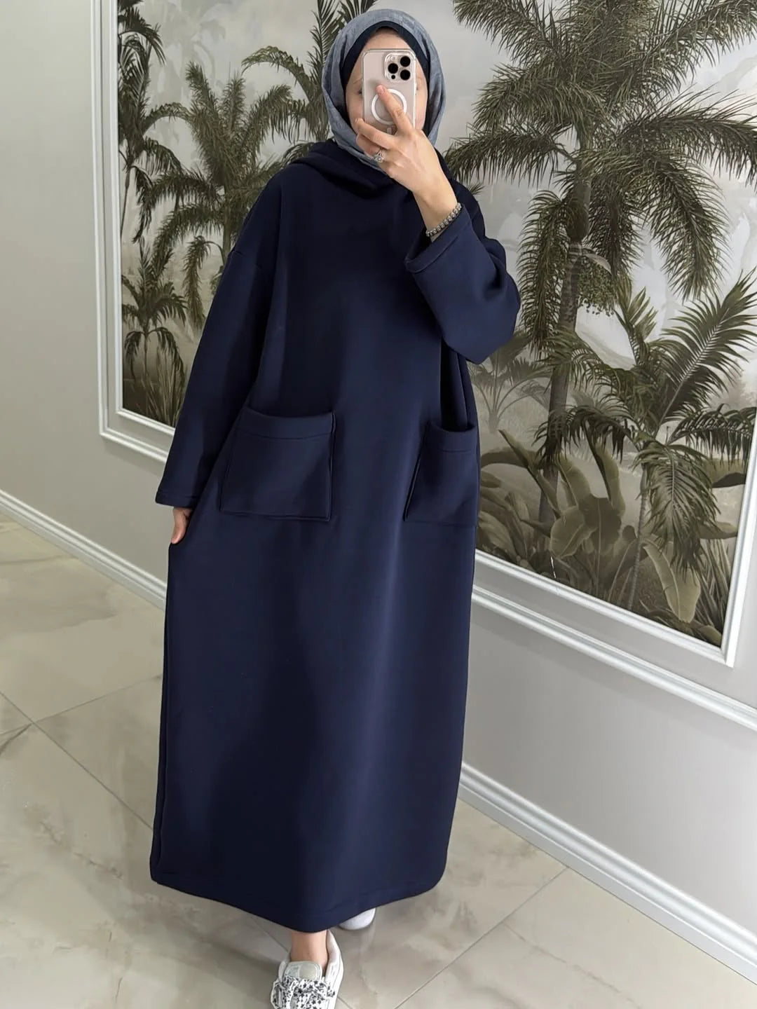 CH 606 - Everyday Modest Abaya Style Hooded Outfit