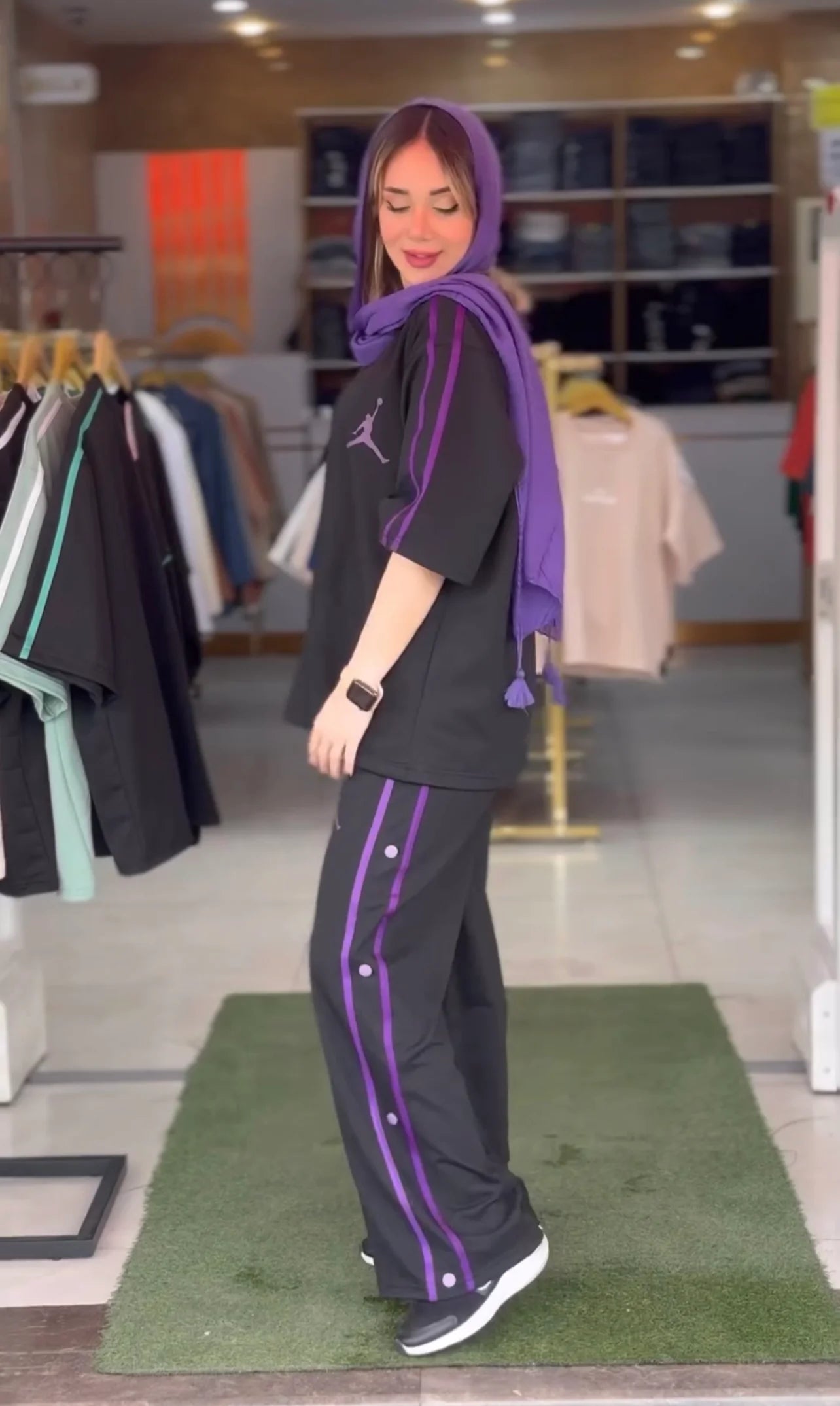 Cc Sides Button Style T-Shirt And Jogger Pant CH 440