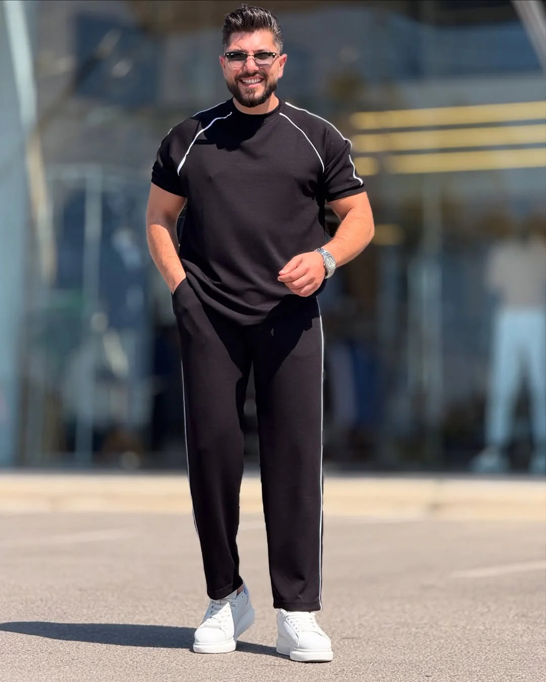 LI-54 JetLine Luxe Co-ord Set – Effortless Edge in Motion
