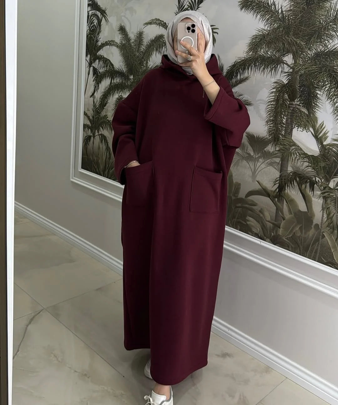 CH 606 - Everyday Modest Abaya Style Hooded Outfit