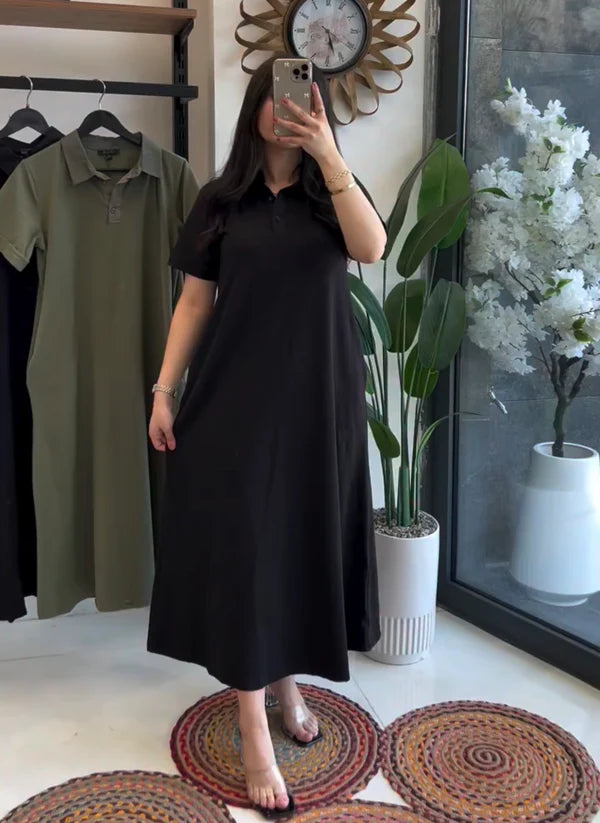 CH 6075 Collar Style Long Top -CLEVERCLOTHER