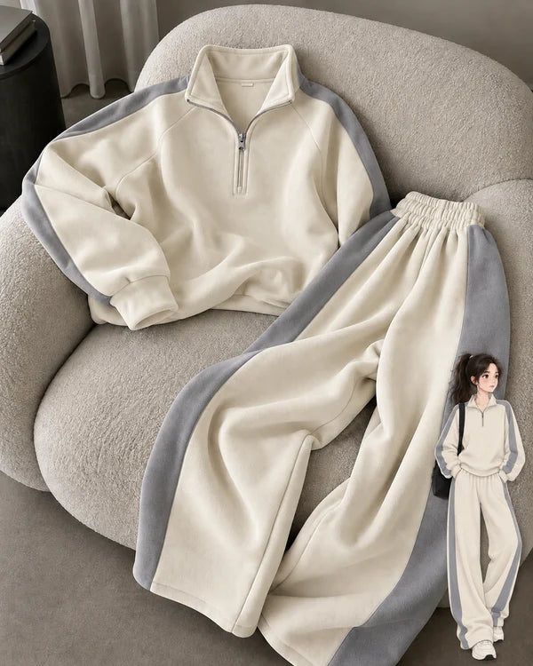 CH - 6150 - Urban Contrast Fleece Set |Cleverclother