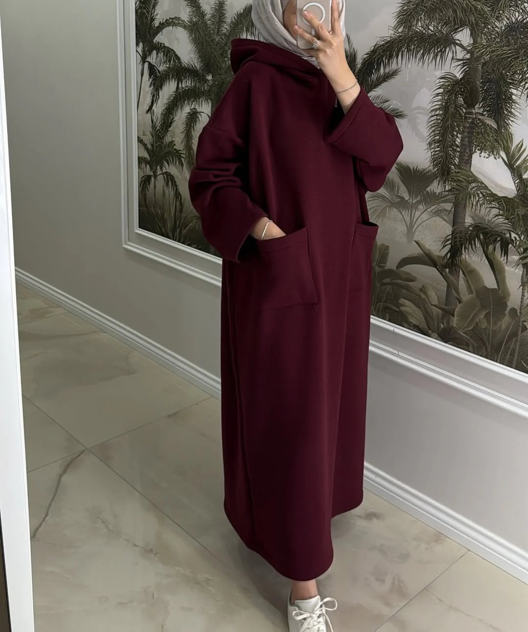 CH 606 - Everyday Modest Abaya Style Hooded Outfit