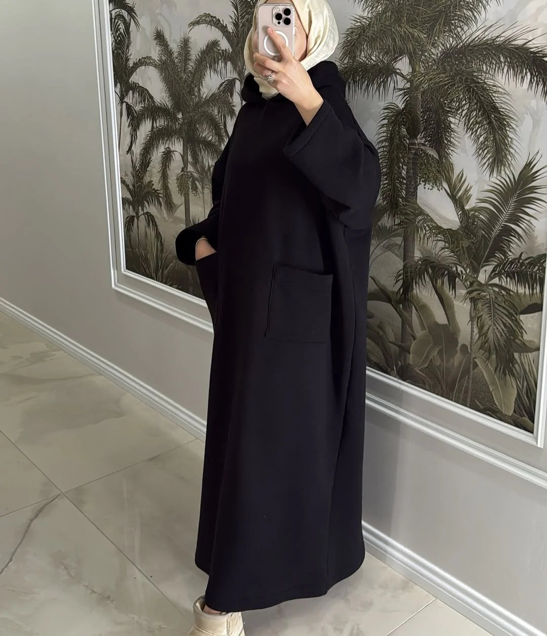 CH 606 - Everyday Modest Abaya Style Hooded Outfit