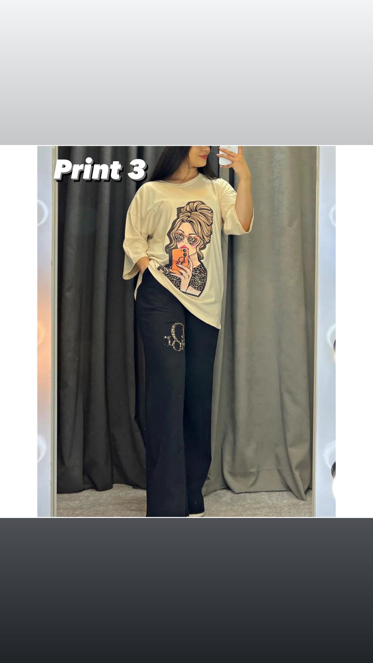 CH # 436 Printed Drop-Shoulder Tee Trousers 2