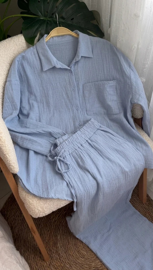 CH - 6047 - Elegant Relaxed Co-Ord Set |Cleverclother