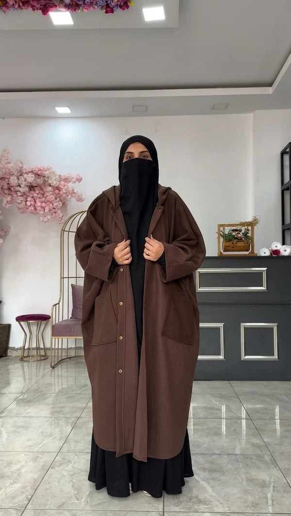 CH - 6152 - WinterCurve Fleece Cape Abaya |CleverClother