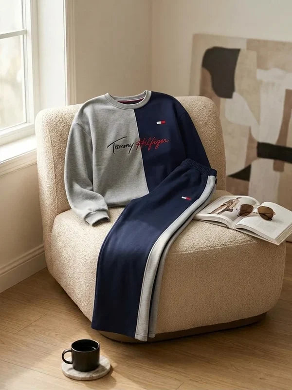 CH - 6145 - Dual-Tone Fleece Tracksuit |CleverClother