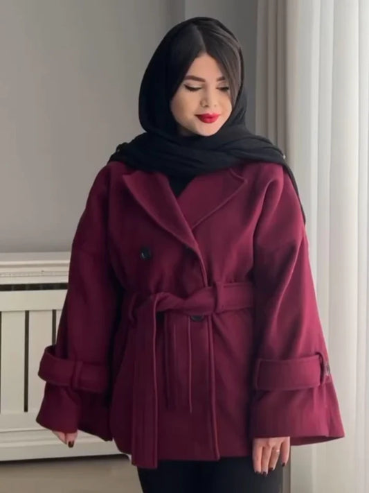 Ch 506 Belted Winter Fleece Coat Fit & Hip Coverage