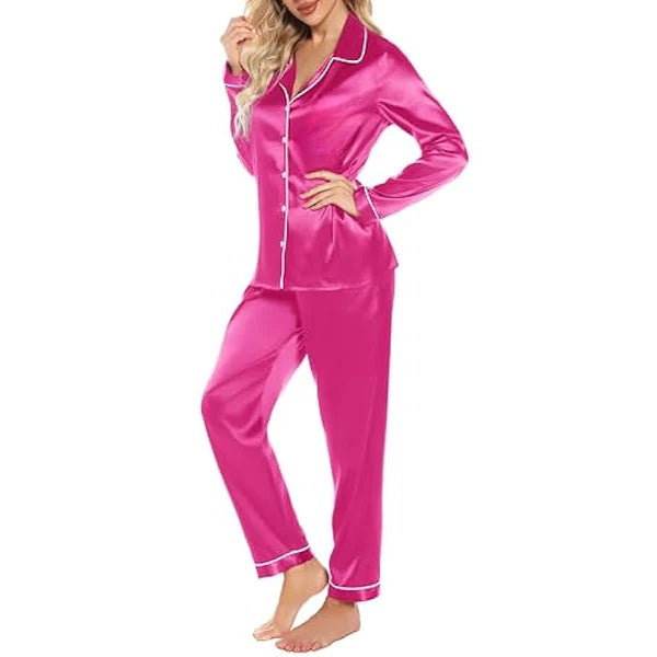 Pjs Silk Full Sleeves Nightwear