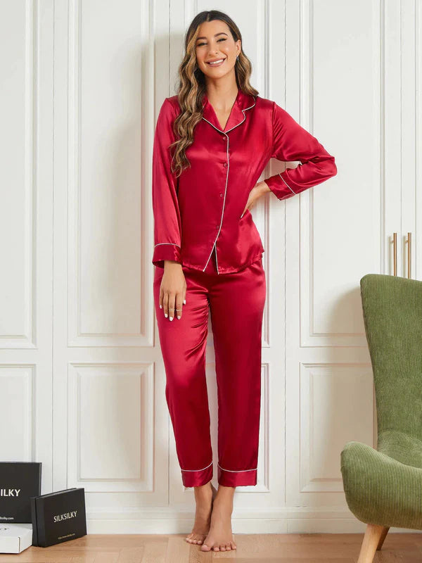 Pjs Silk Full Sleeves Nightwear