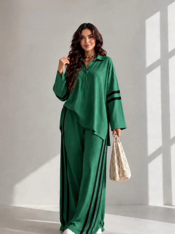 CH 6068 Streetside Stripe Lounge Set |CLEVERCLOTHER