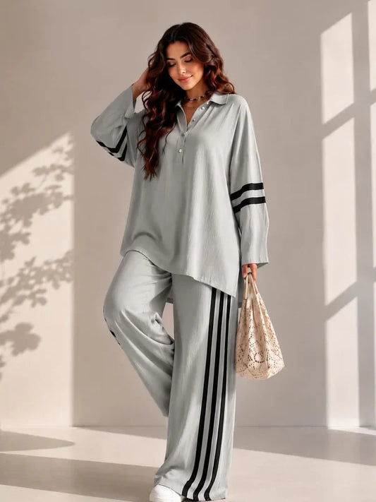 CH 6068 Streetside Stripe Lounge Set |CLEVERCLOTHER