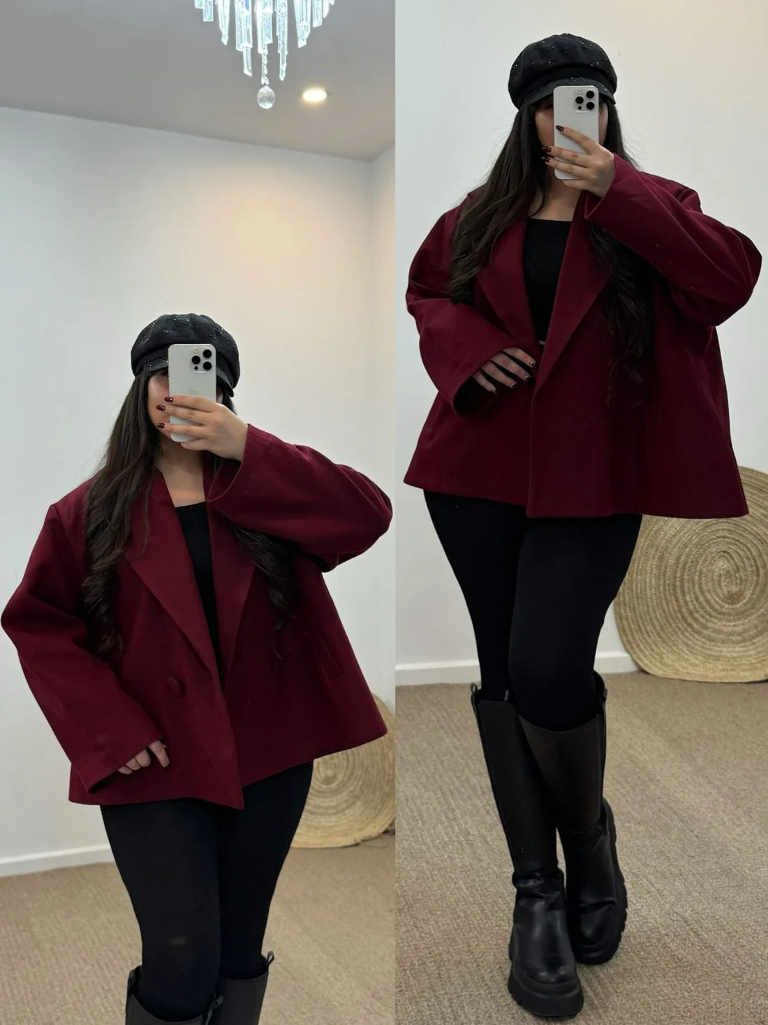 CH - 581 Heritage Double Button Fleece Coat - CleverClother