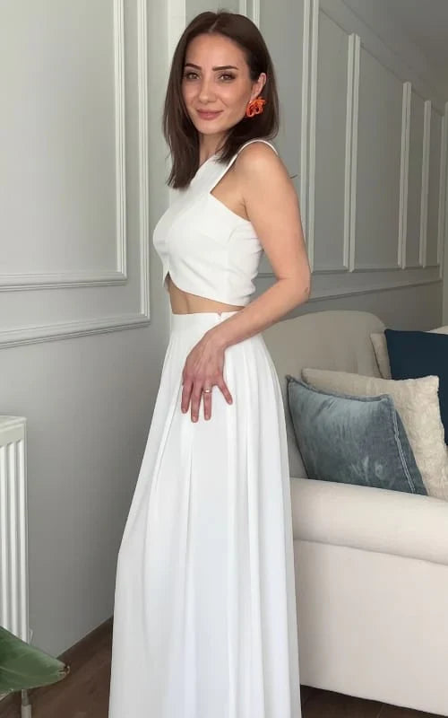 CH - 6065 - Chic Aura Pleated Trouser |CLEVERCLOTHER