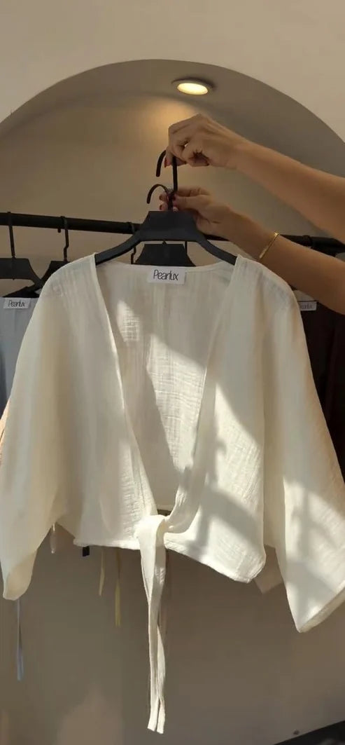 CH 6118 Blush Linen-Style Shirt --  CLEVERCLOTHER