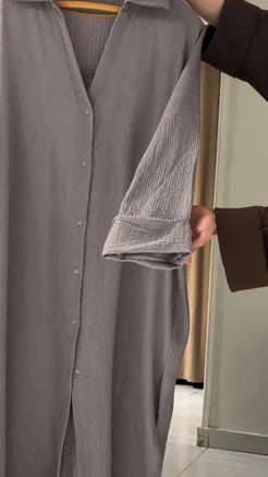 Ch 6109 Dune Drape Tunic Overseized Shirt Cleverclother