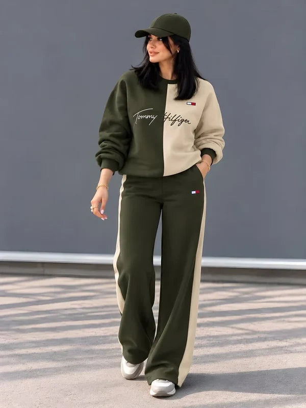 CH - 6145 - Dual-Tone Fleece Tracksuit |CleverClother