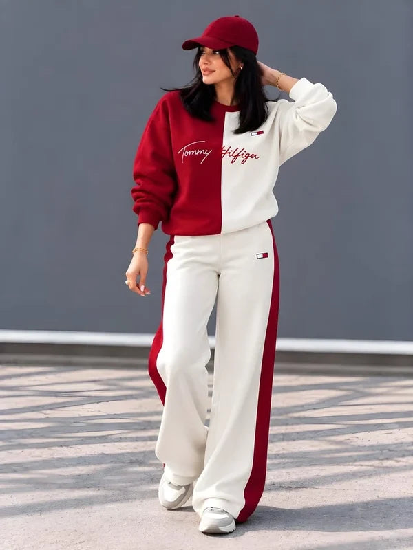 CH - 6145 - Dual-Tone Fleece Tracksuit |CleverClother