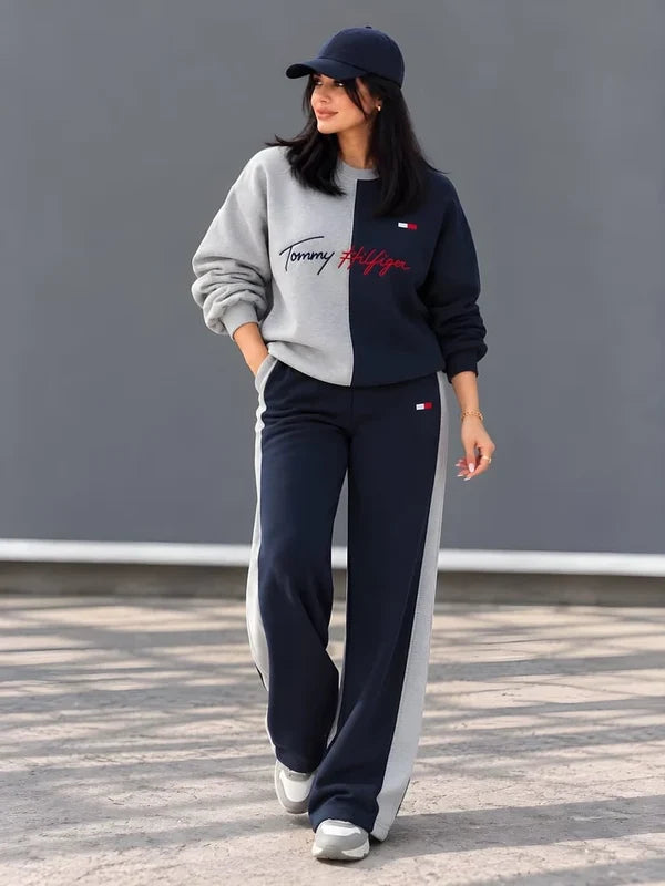 CH - 6145 - Dual-Tone Fleece Tracksuit |CleverClother