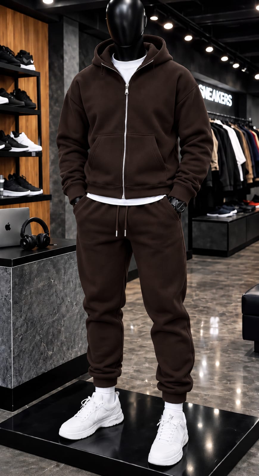 Li 186  CC 3PC COCOA LUXE™ — Premium Jacket, T-Shirt & Trouser Set