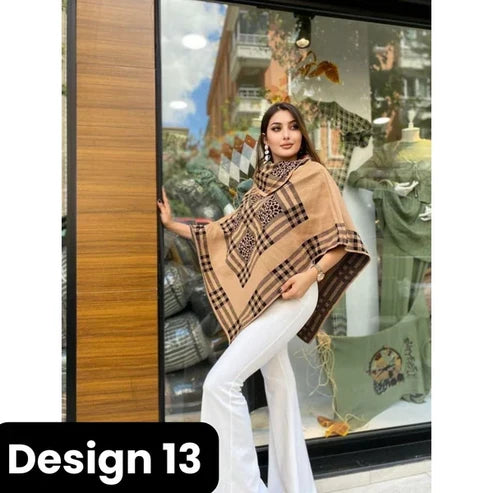 winter free fall fleece poncho