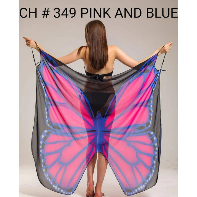 Butterfly Breeze Wrap - Summer Beach Cover Up ch#349