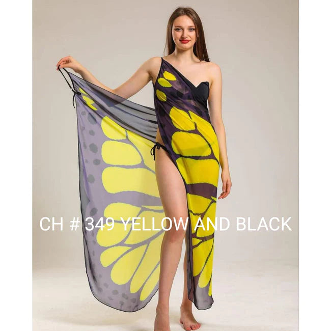 Butterfly Breeze Wrap - Summer Beach Cover Up ch#349