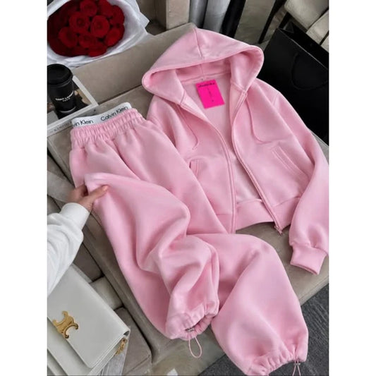 CH - 6151 - Cozy Vibes Fleece Tracksuit |CleverClother
