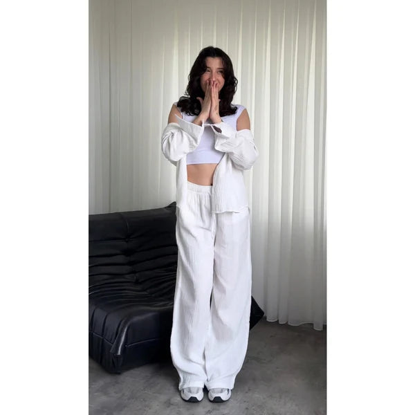 CH - 6047 - Elegant Relaxed Co-Ord Set |Cleverclother