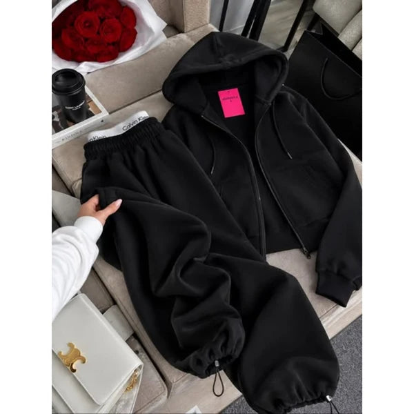 CH - 6151 - Cozy Vibes Fleece Tracksuit |CleverClother