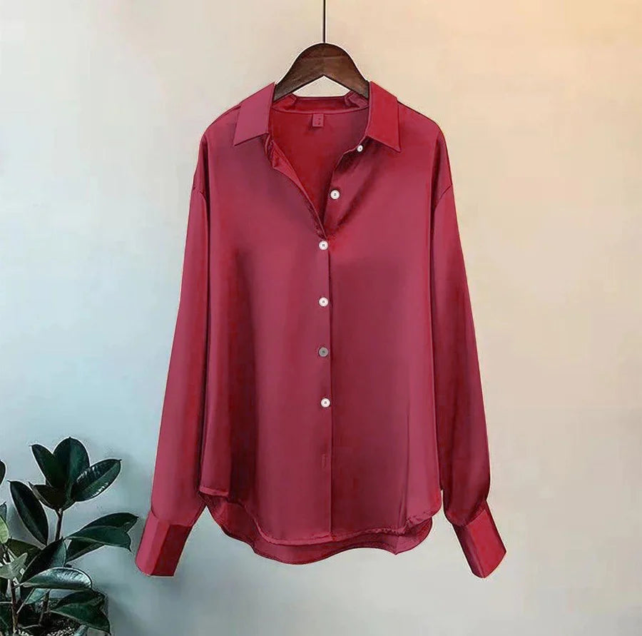 Cc SILK EFFECT FRONT BUTTON FORMAL SHIRT CHK # P51