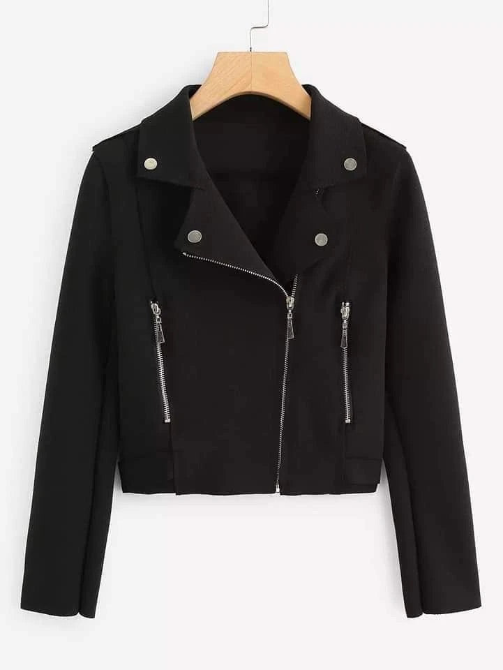 Biker Style Fleece Jacket