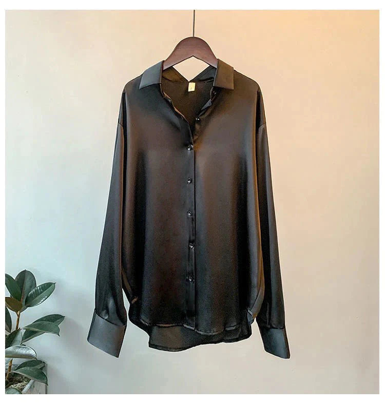 Cc SILK EFFECT FRONT BUTTON FORMAL SHIRT CHK # P51