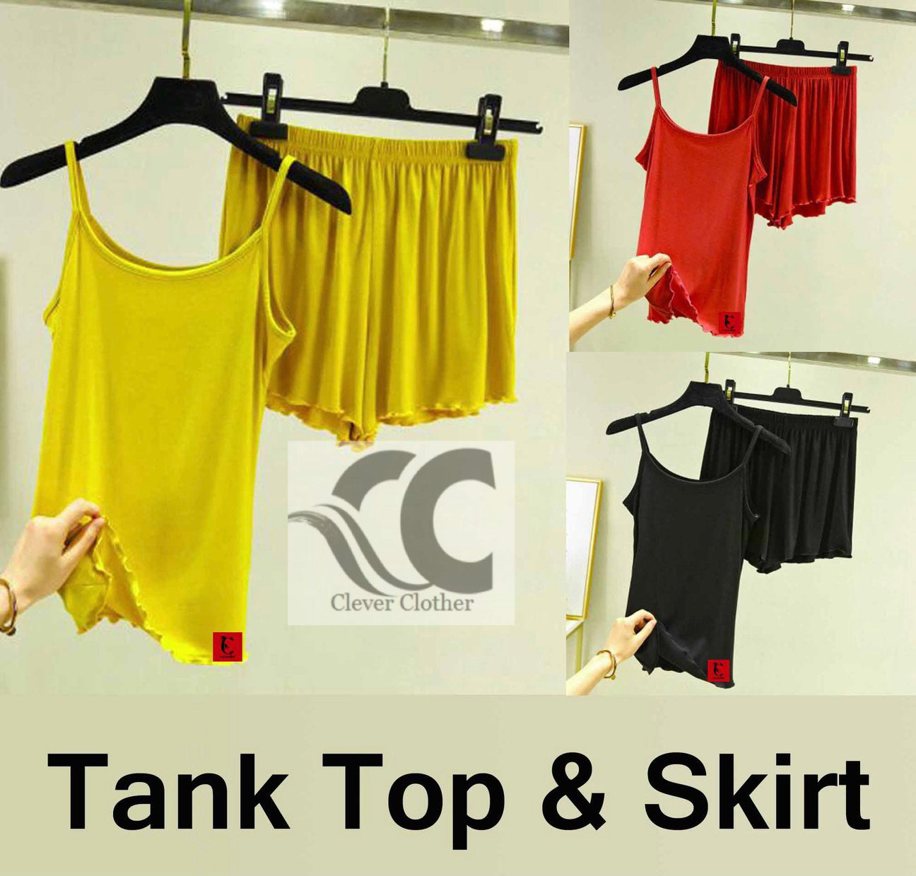 Cc Tank Top & Skirt For Women