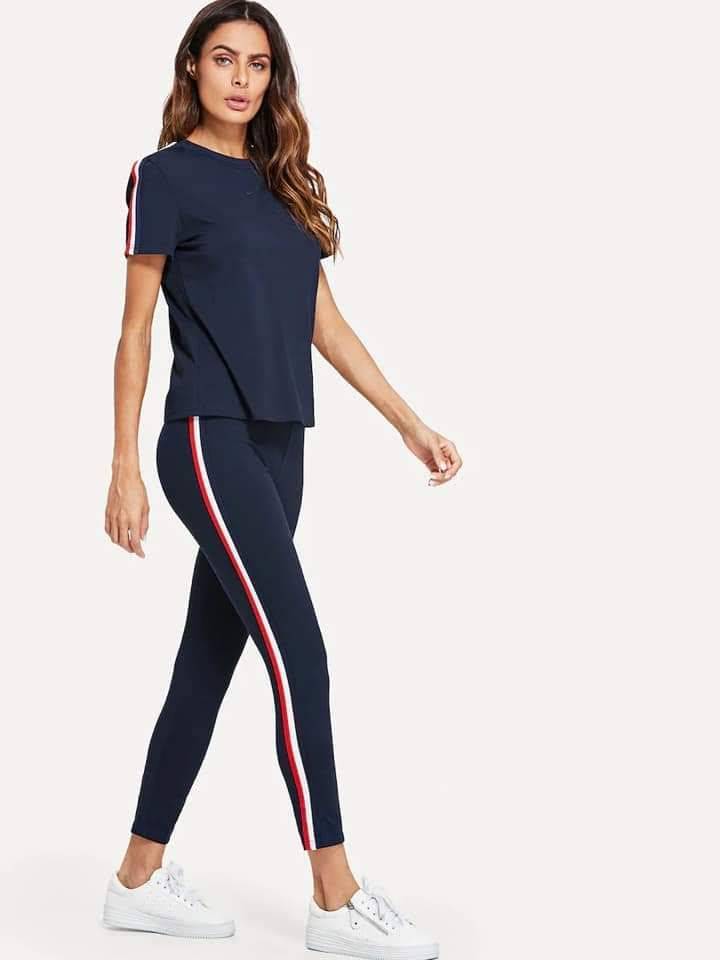 Cc Color Stripe Summer Tracksuit