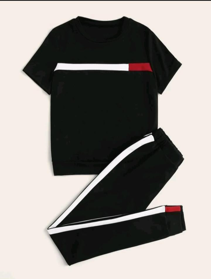 Cc Red and White Basic Summer Tracksuit