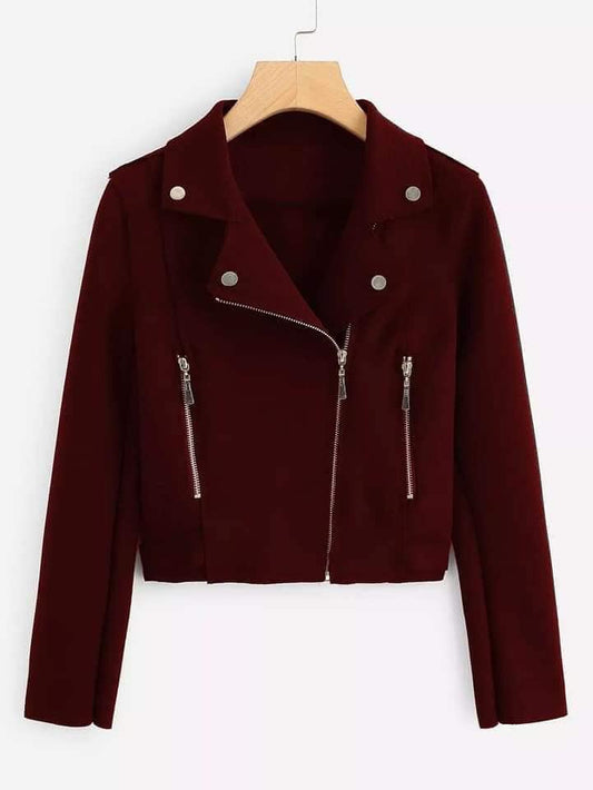 Biker Style Fleece Jacket