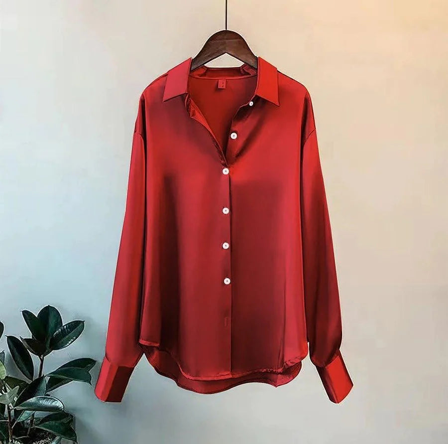 Cc SILK EFFECT FRONT BUTTON FORMAL SHIRT CHK # P51